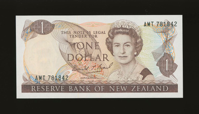 Uusi-Seelanti 1 Dollar 1981-92, P169c, UNC