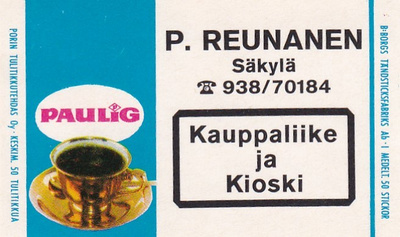 Säkylä. P. Reunanen , Paulig   4/15