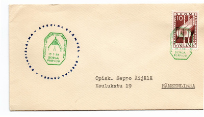 Porvoo: Porvoon valtiopäivät 1809 (erikoisleima 19.7.1959)