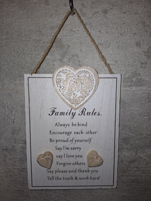 Kylttejä Family rules / Don't disturb / House rules