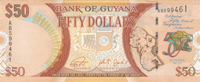 Gyuana 50 Dollars 2016 P41 #251