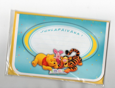 Nalle Puh °°JUHLAPÄIVÄNÄ!°° 2-osainen KORTTI / Upea 3D