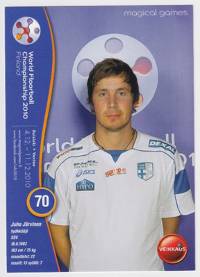 Juho Järvinen - mainoskortti