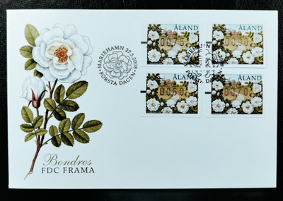 2008 FDC ATM Å20 FRAMA Juhannusruusu