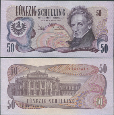 Itävalta 50 Shilling 1970 (P-143) UNC B281369F
