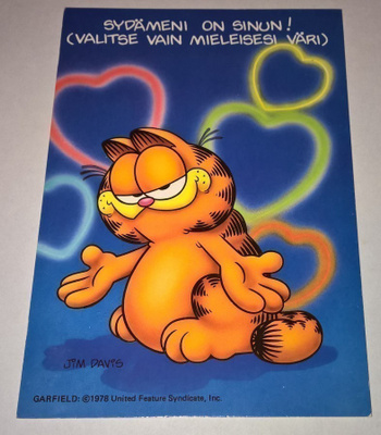 POSTIKORTTI KARVINEN  GARFIELD 1978