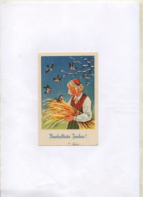 Vanha Postikortti RAUHALLISTA JOULUA.