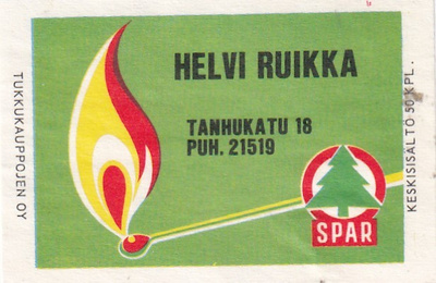 Helvi Ruikka, Tanhukatu 18,  SPAR     5/9
