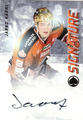 2015-16 Cardset JARNO KÄRKI Ässät Signature nimmari