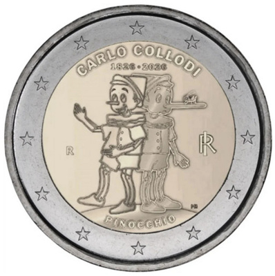 ** ITALIA 2€ 2026 Pinocchio pillerissä **