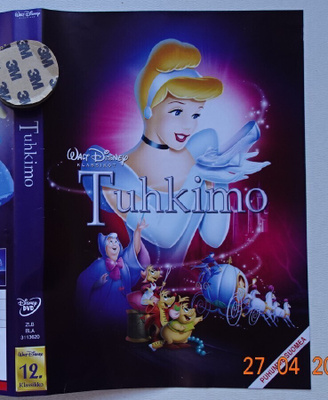 dvd, Tuhkimo (Cinderella, Walt Disney, 1950) [anime]
