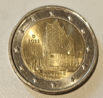 2 Eur - Hamburg -  Elbphilharmonie - 2023 - Saksa