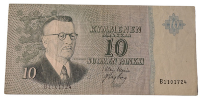 10 Markkaa 1963 ilman Litt B1101724