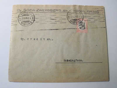 VANHA Firmakuori Sofia Zweigberg Oy Viipuri 1924