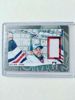 Antti Niemi - 13-14 ITG Lord Stanley's Mug Hoisting The Cup