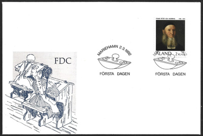 FDC Åland 1992 Frans Peter von Knorring   LaPe ÅL 056