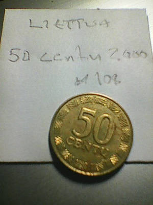 Liettua 50 centu 2000 , km#108