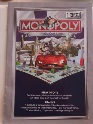 Varaosia MONOPOLY Ohjekirja