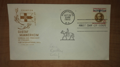 FDC Mannerheim 8c 1960