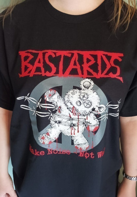 Bastards - Make Noise T-paita S + Ei sotaa EP 2023 + badge