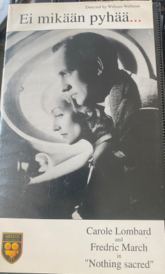 Ei mikään pyhää Nothing Sacred 1937 Sf-VHS