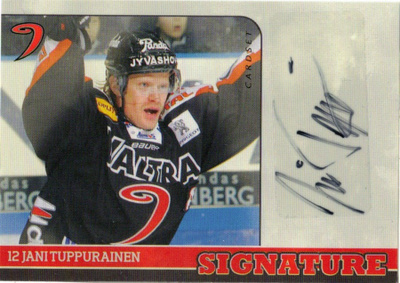2014-15 Cardset JANI TUPPURAINEN JYP Signature nimmari
