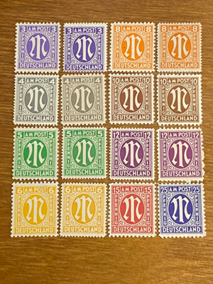 SAKSA 1945 BRITT/AMERIKKA SEKTORI MERKIT**