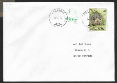 Postilähetys -  (LAPE 2+44) Pålsböle 2.7.1992