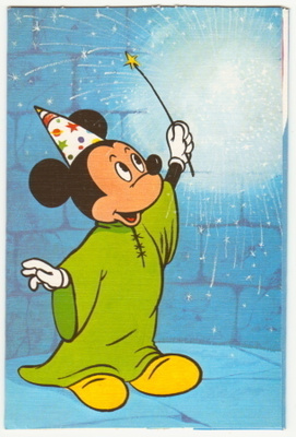 Disney: Mikki taikurina taittokortti 70-luku