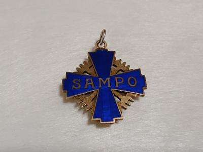 Hopea Sampo vakuutusyhtiö logo hopea