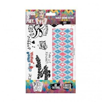 Harley Quinn temporary tattoo set, UUSI