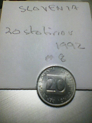 Slovenia 20 stotinov 1992, km#8