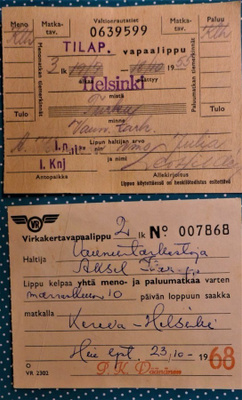 Junalippu VR vanhoja Märklin juna veturi
