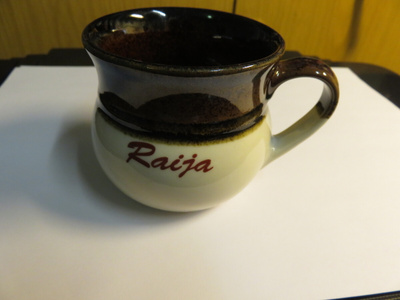 RAIJA  nimiselle nimimuki Kermansavi