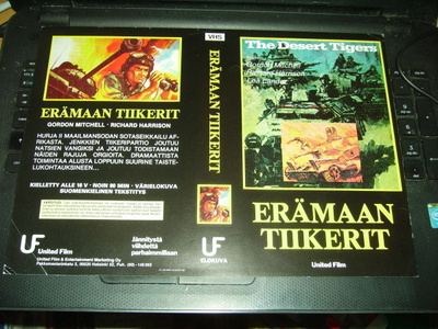 Vhs kansipaperi Fix -  ERÄMAAN TIIKERIT - The Desert Tigers