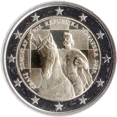 ** KROATIA 2€ 2025 King Tomislav pillerissä **