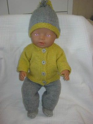 Neulepuku, pipo ja sukat baby born nukelle.