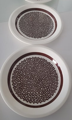 Arabia Faenza ruskeakukka Lautanen 20 cm - 2 kpl