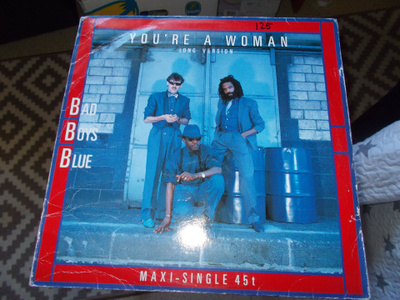 12" VINYYLI MAXI SINKKU BAD BOYS BLUE ** YOU'RE WOMAN **