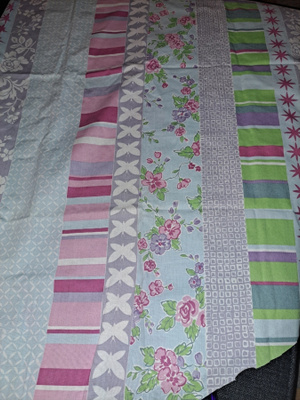 Värikäs puuvillakangas 140x70cm