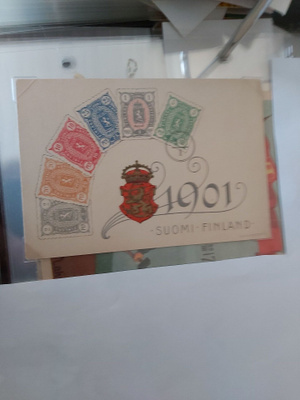 postimerkki aiheinen vaakuna Kortti