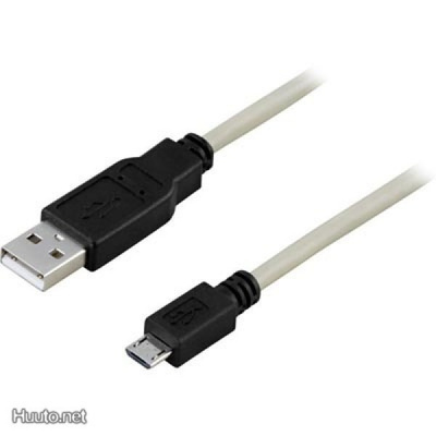 Deltaco USB 2.0 kaapeli A uros - Micro B uros, 5m *UUSI*