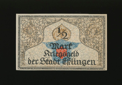 Saksa Notgeld 50 Pfennig, Esslingen 1.9.1919