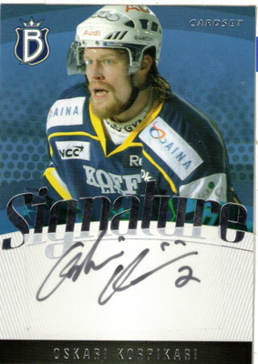 2011-12 Cardset OSKARI KORPIKARI BLUES Signature nimmarI