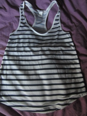 Toppi XS H&M Basic sini-valkoraitainen