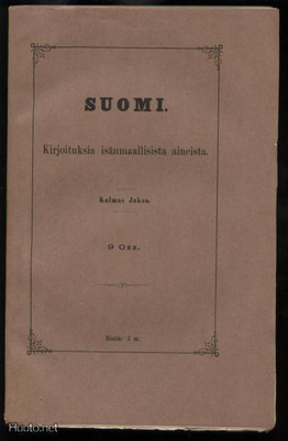 Suomi. Kirjoituksia isänmaallisista aineista III 9 osa 1894
