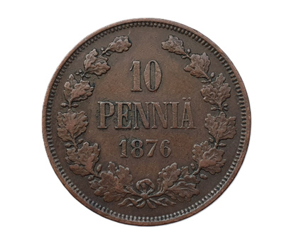 10 penniä 1876 - OK kunto!