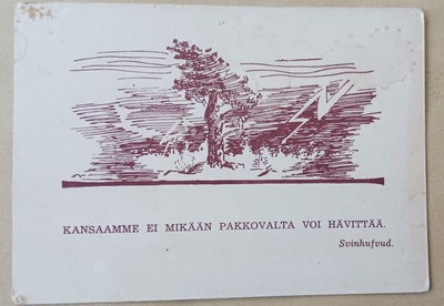 Maanpuolustussarja nro 12, Kansaamme ei mikään pakkovalta...