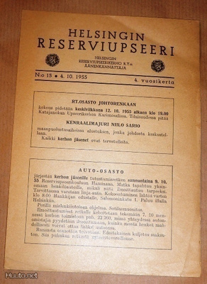 Helsingin Reserviupseeri Nr. 15 4.10.1955
