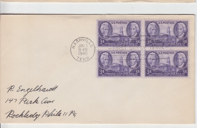 USA FDC 1946  nelilöllä